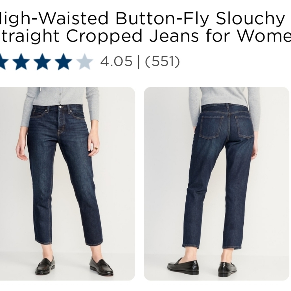 NWT Slouchy Straight Jeans